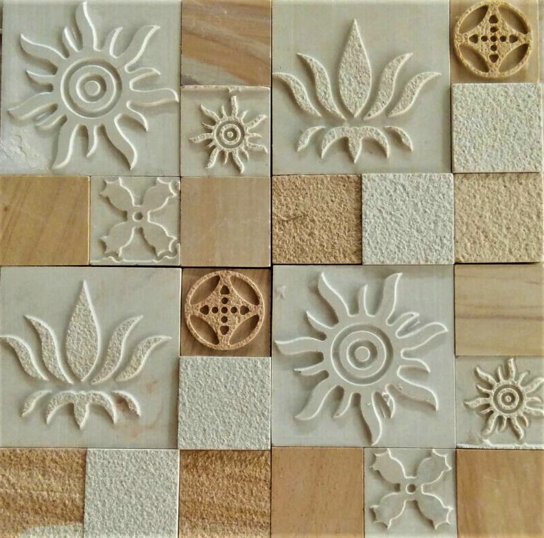 CNC New Pattern Decorative Designer Stone Mosaic Tiles with Carving